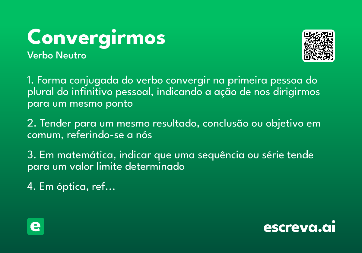 convergirmos