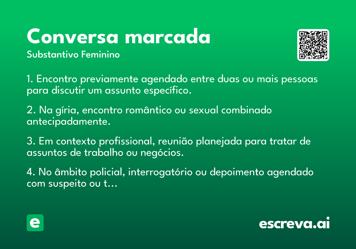 conversa marcada
