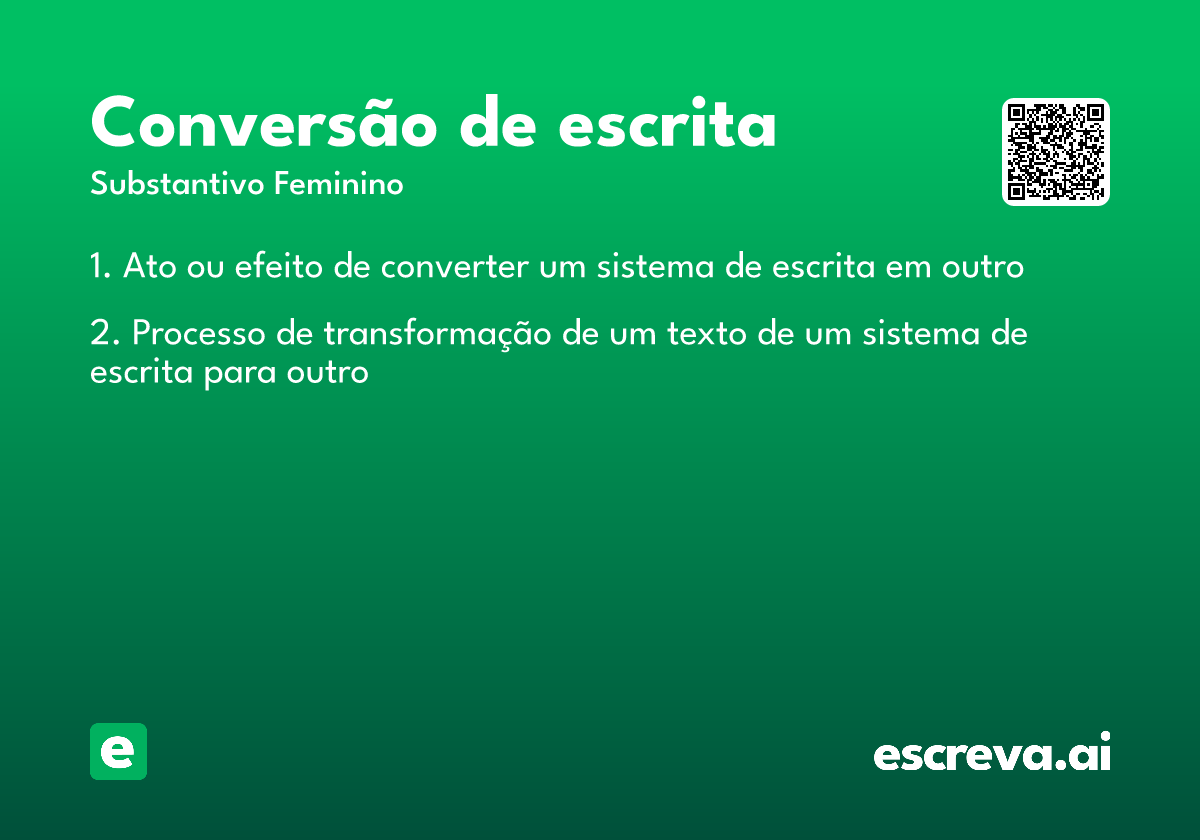 conversão de escrita