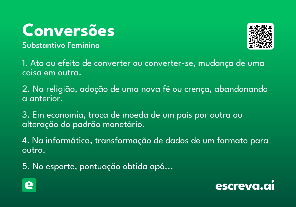conversões