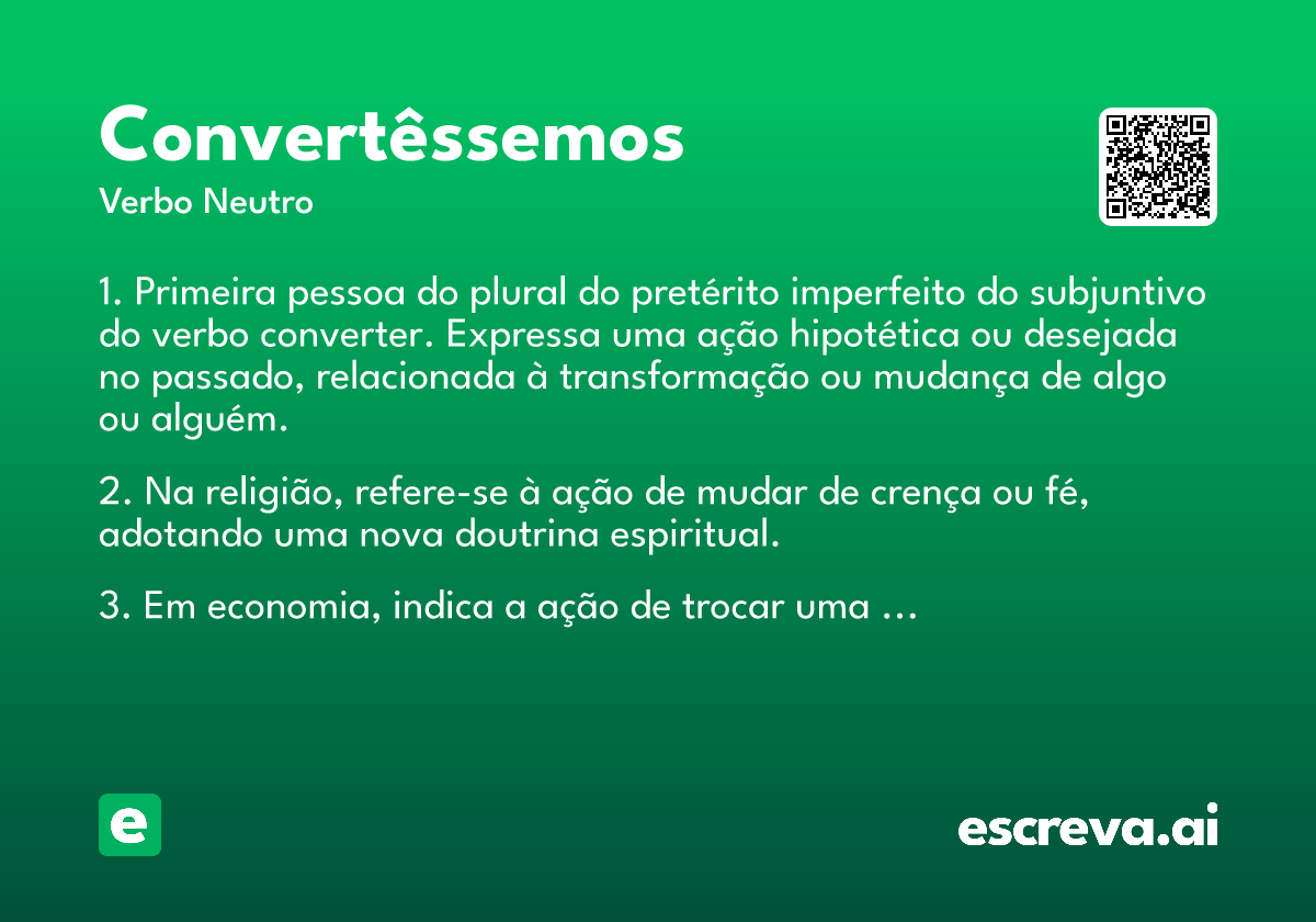 convertêssemos