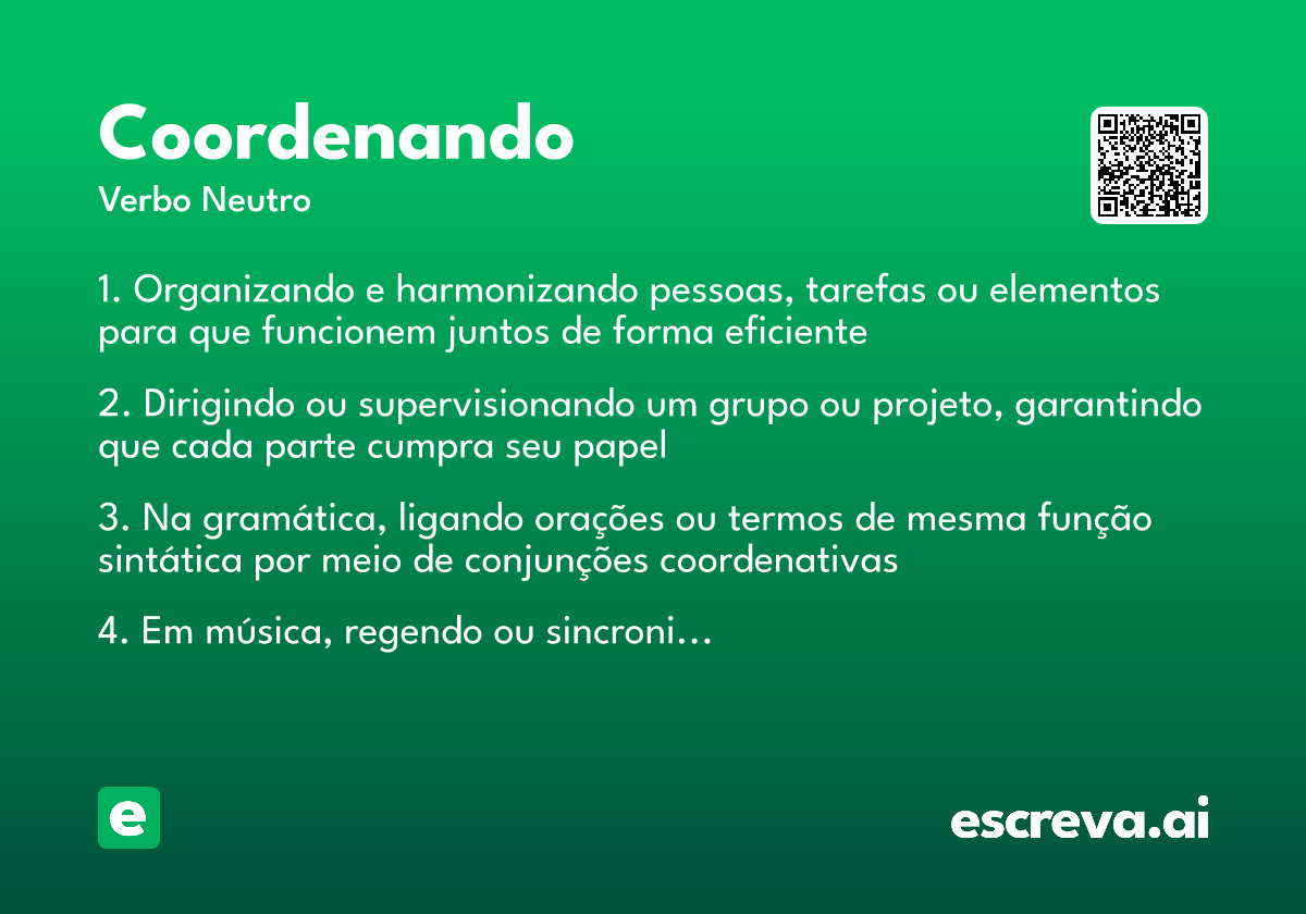 coordenando