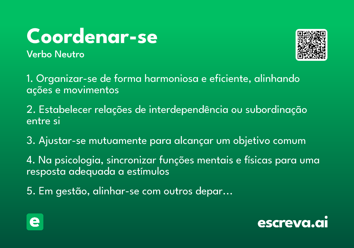 coordenar-se