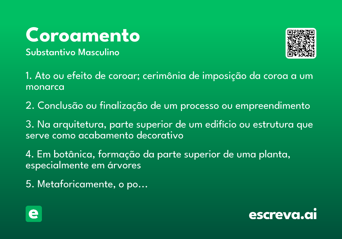 coroamento