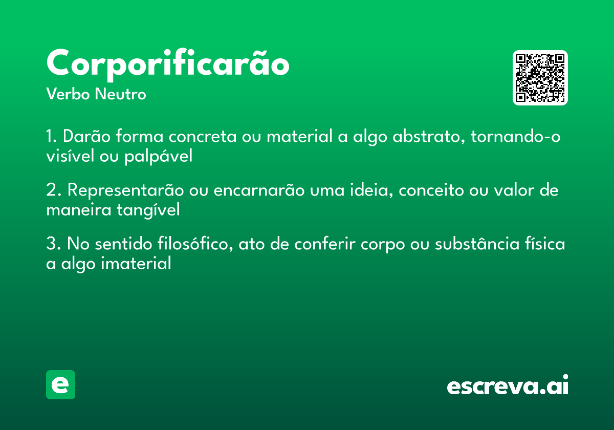corporificarão