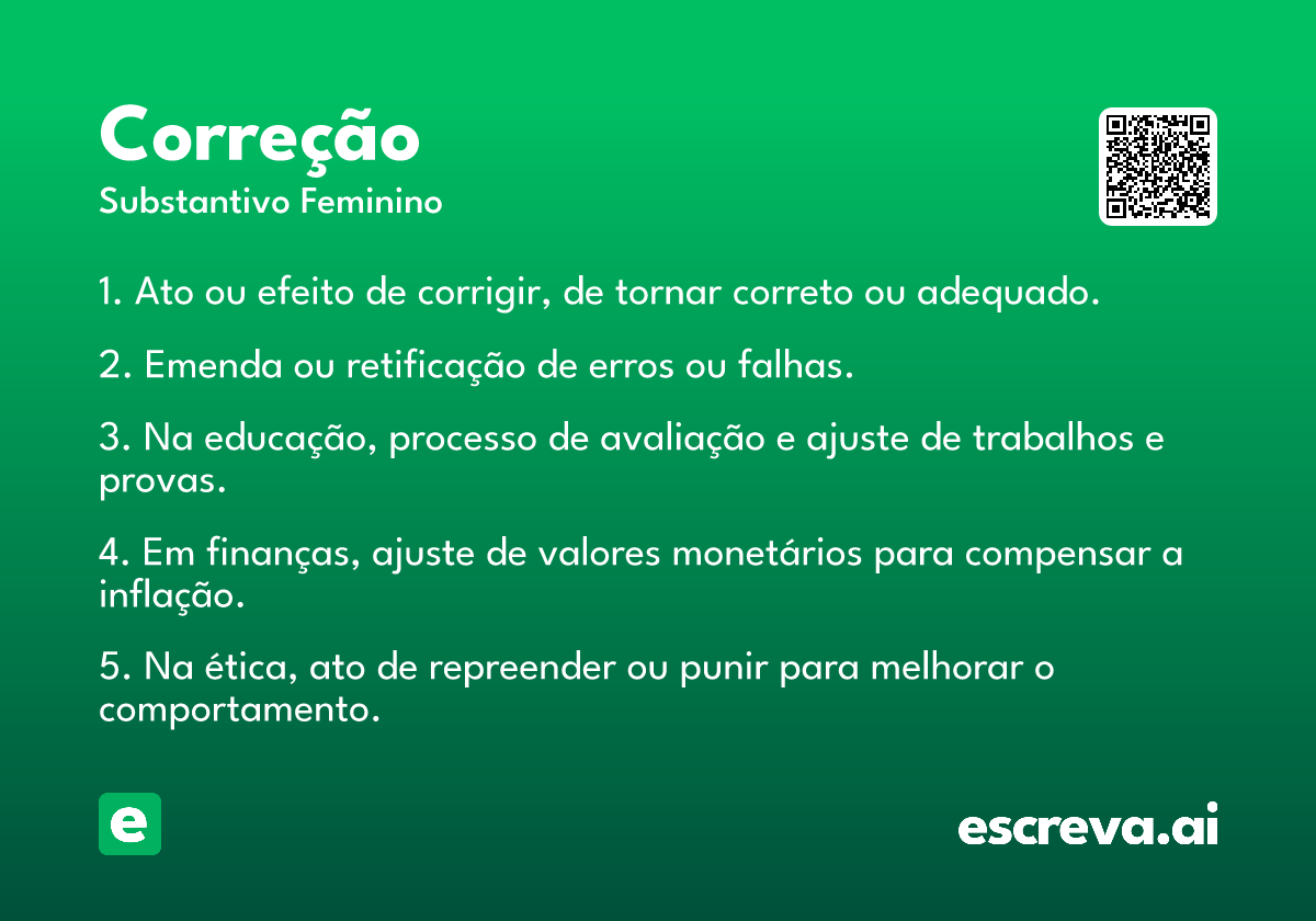correção