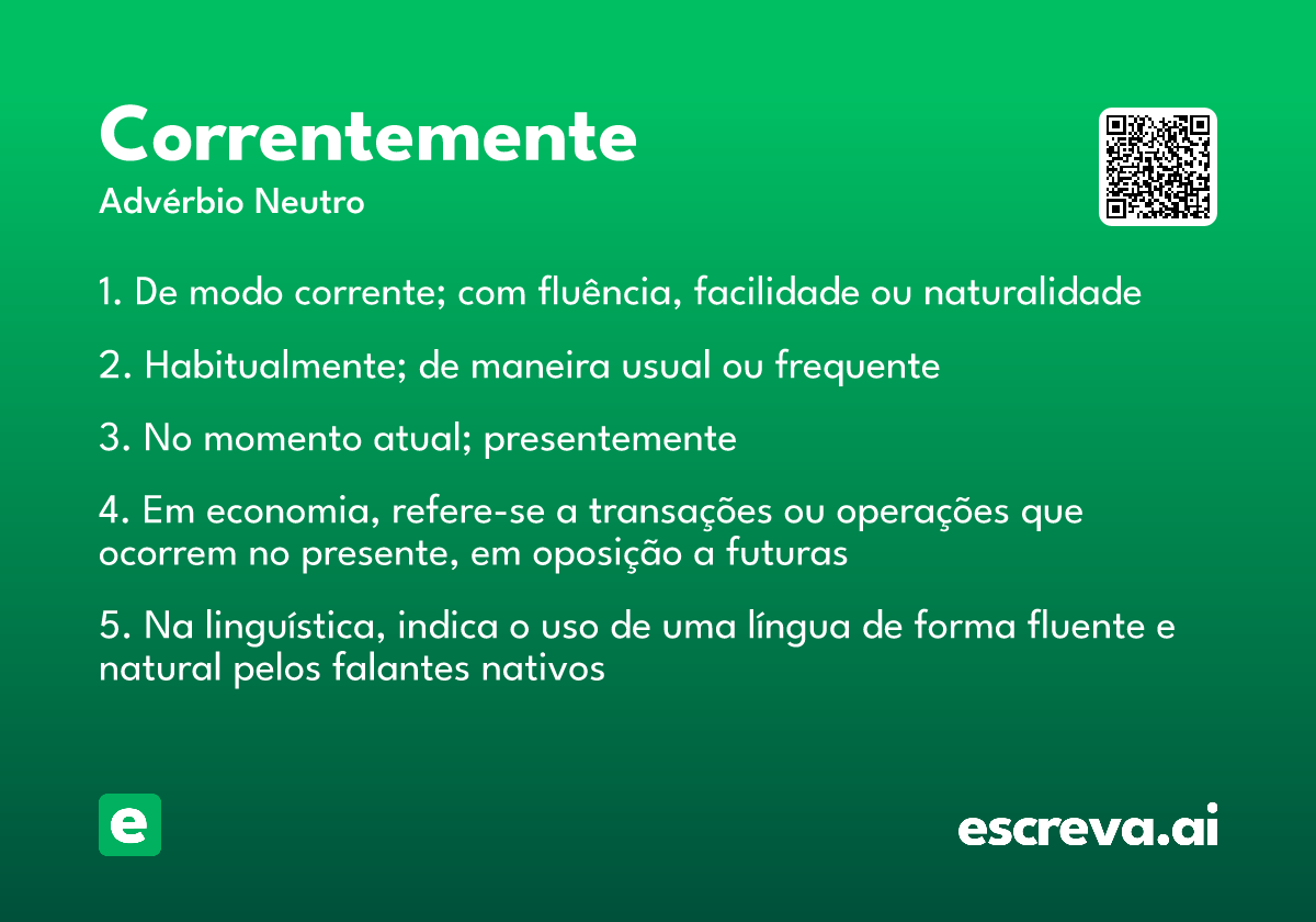 correntemente