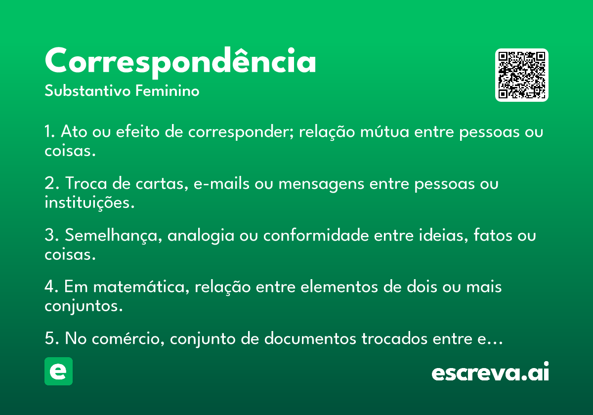 correspondência
