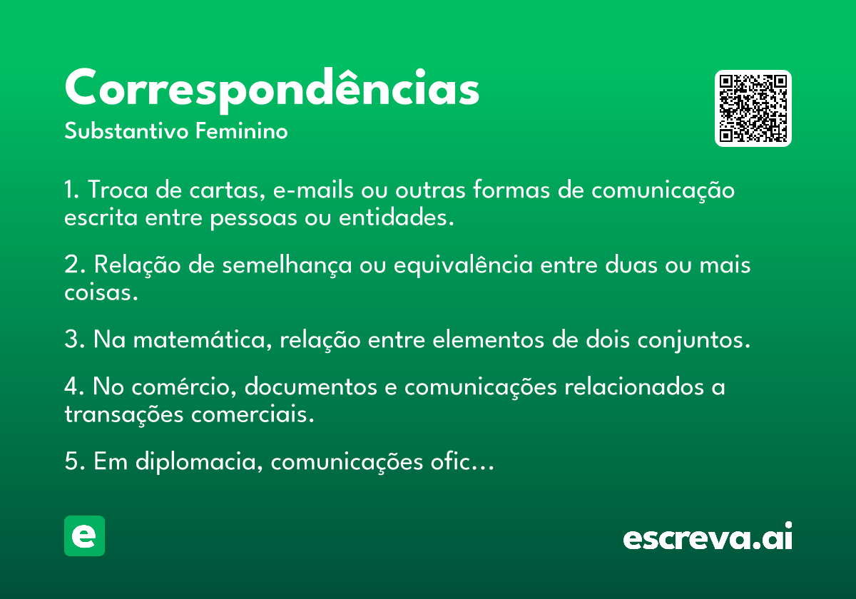 correspondências