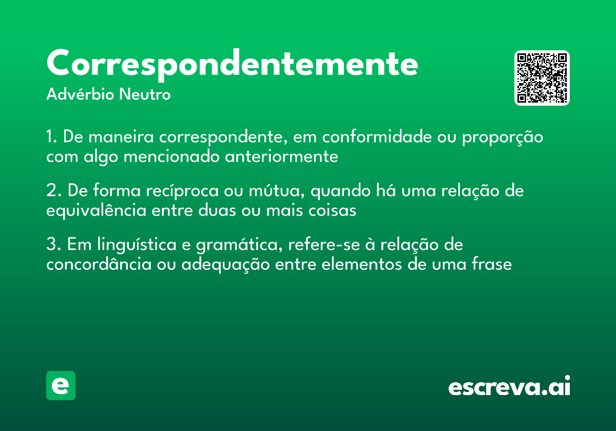 correspondentemente