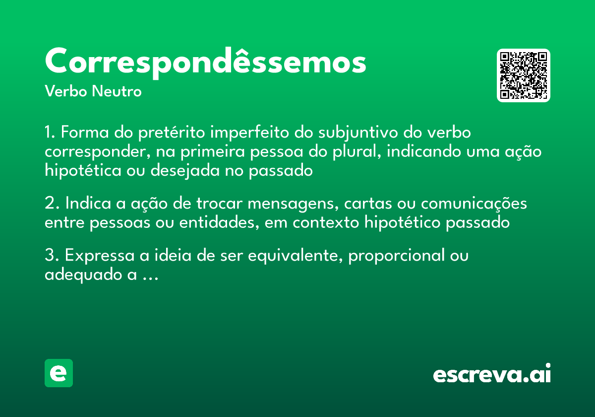 correspondêssemos
