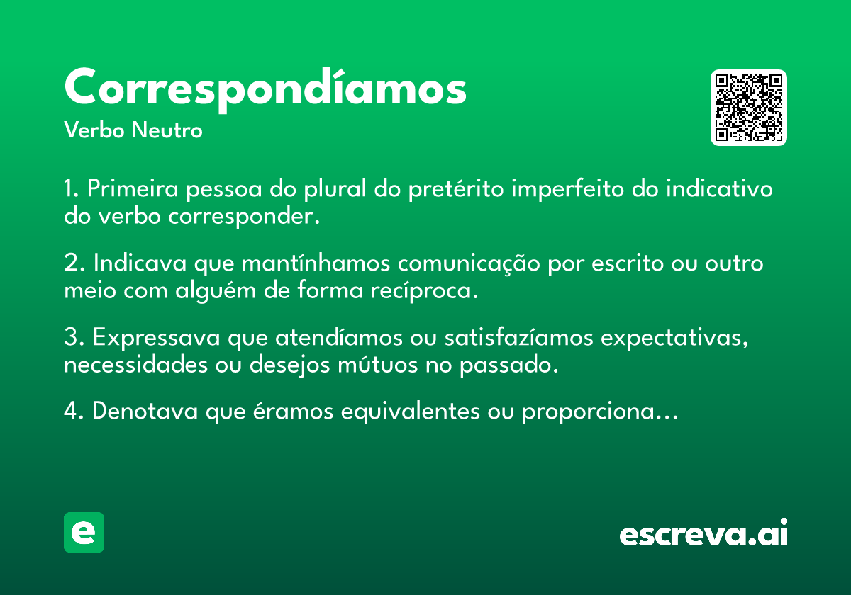 correspondíamos
