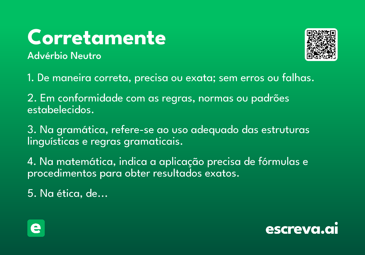 corretamente