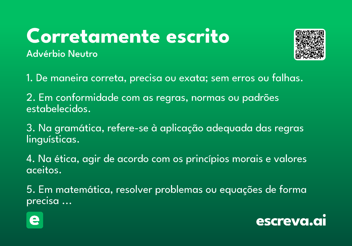 corretamente escrito