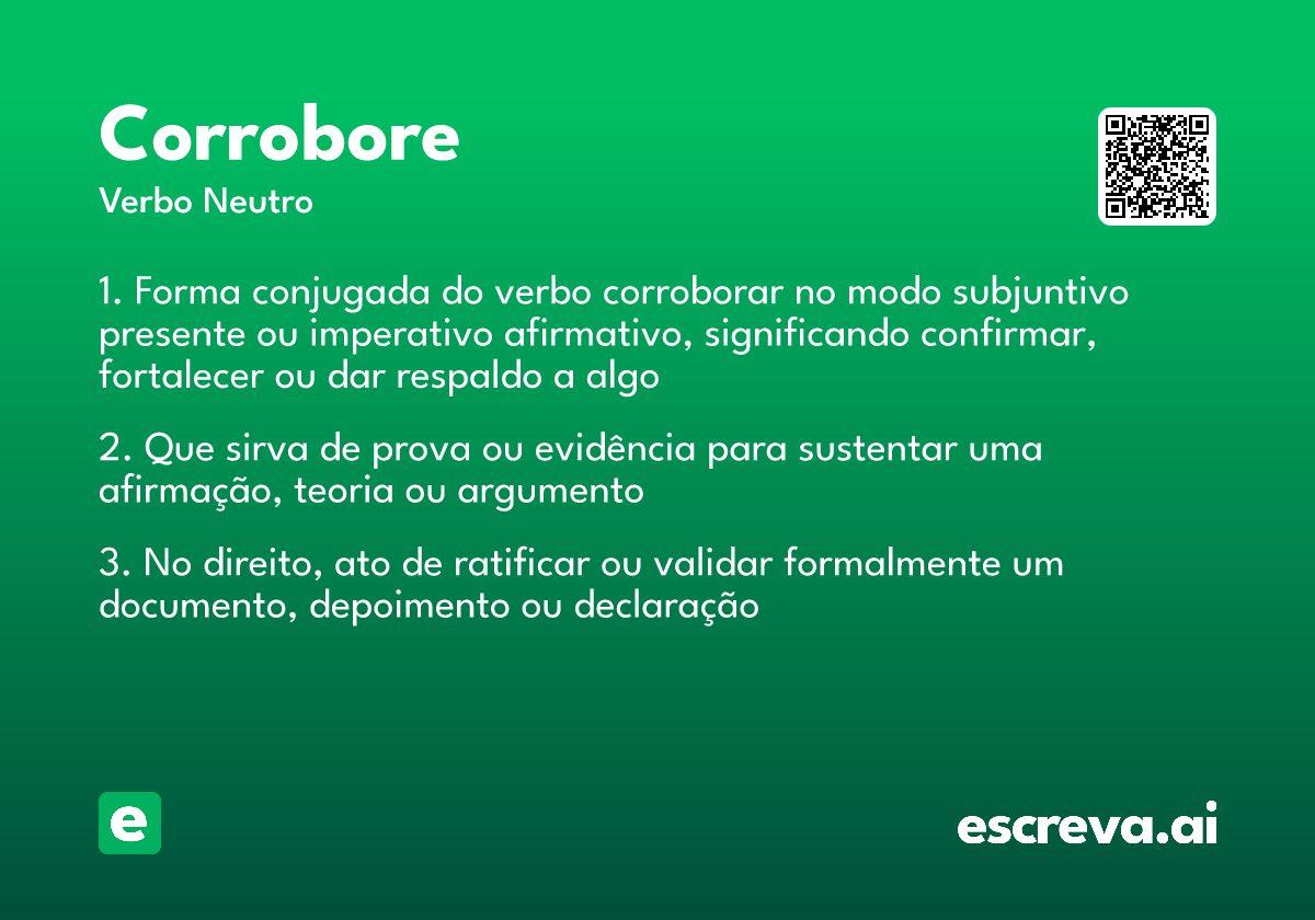 corrobore
