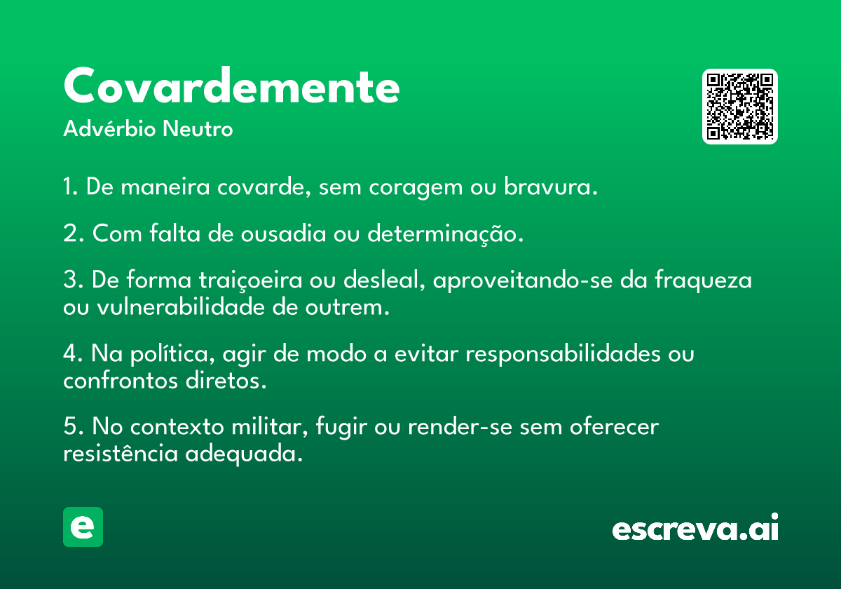 covardemente