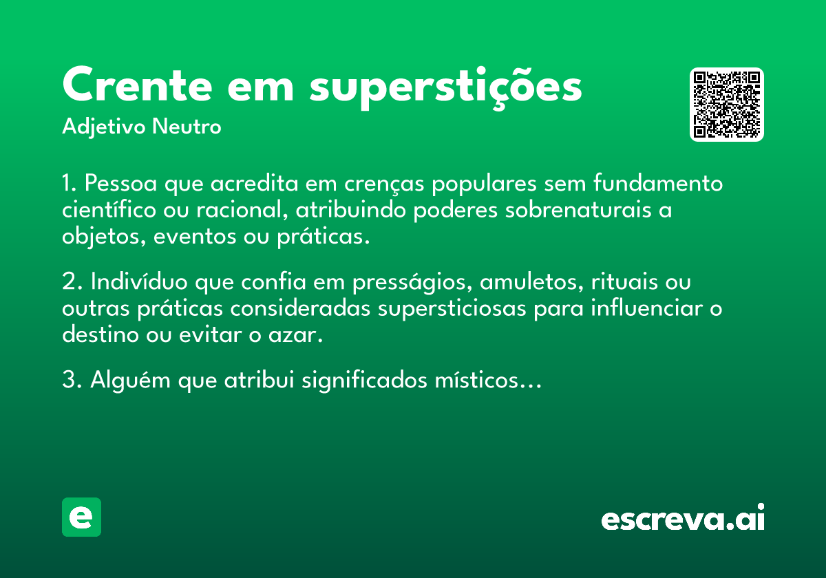 crente em superstições