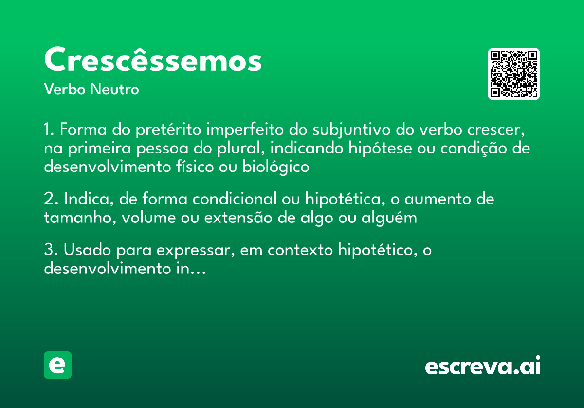 crescêssemos