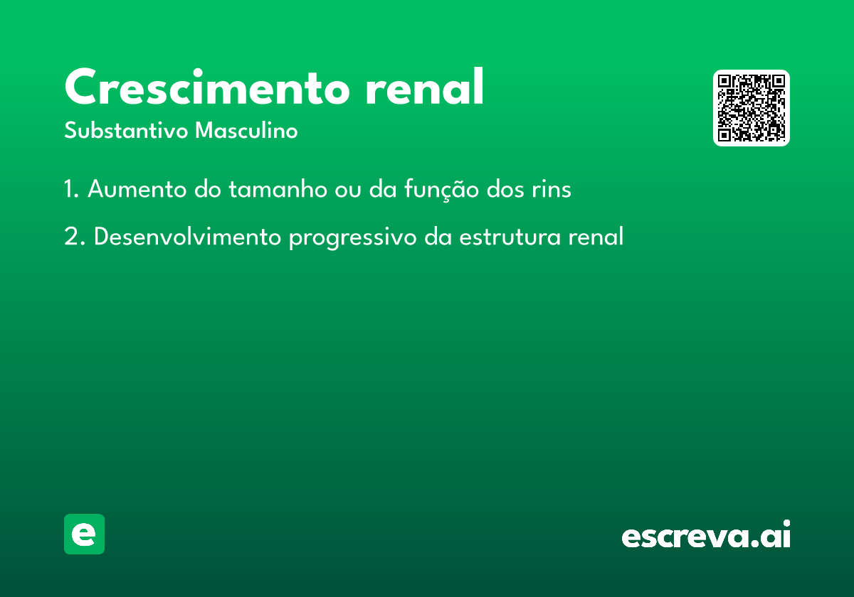 crescimento renal