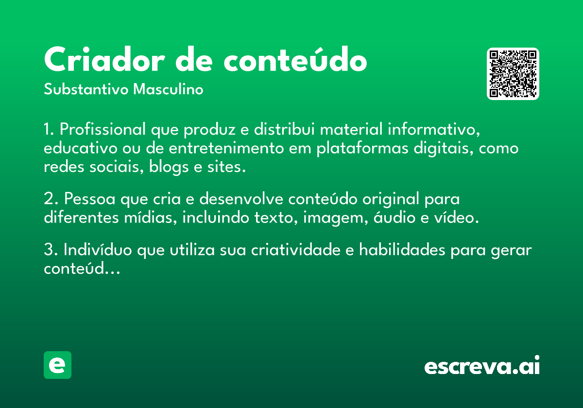 criador de conteúdo