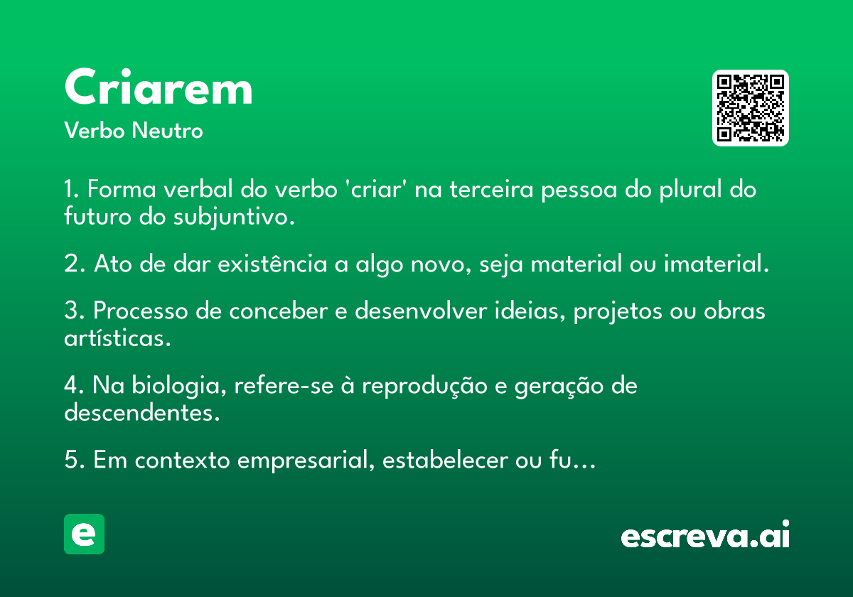 criarem