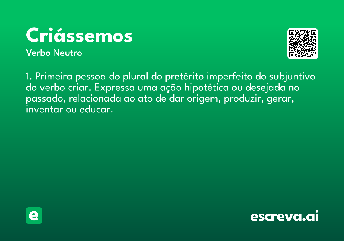 criássemos