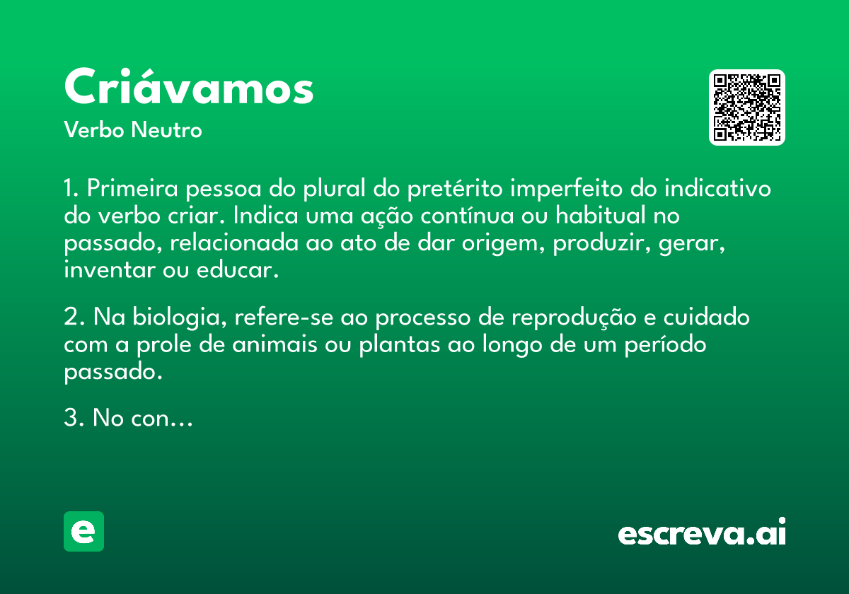 criávamos