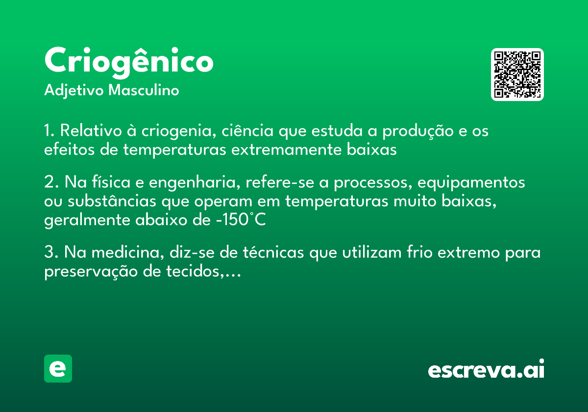 criogênico