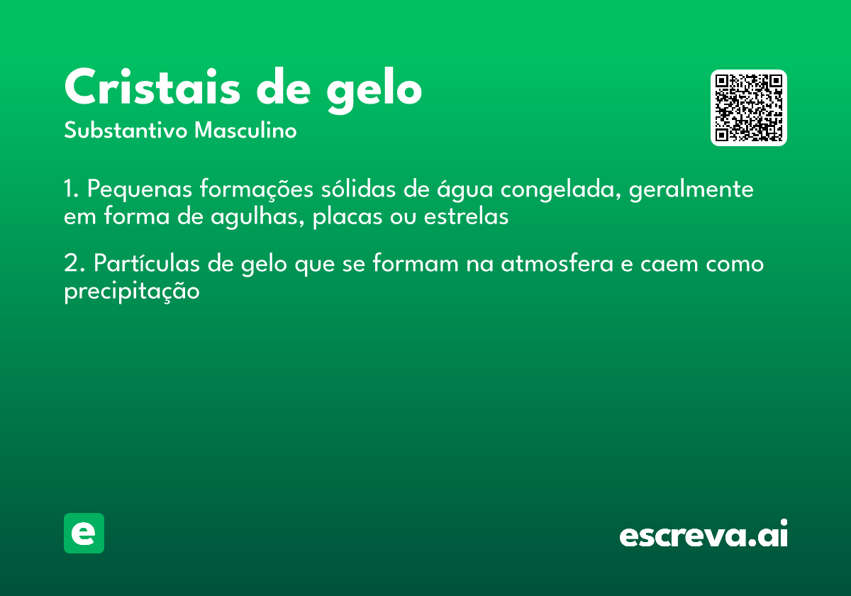 cristais de gelo