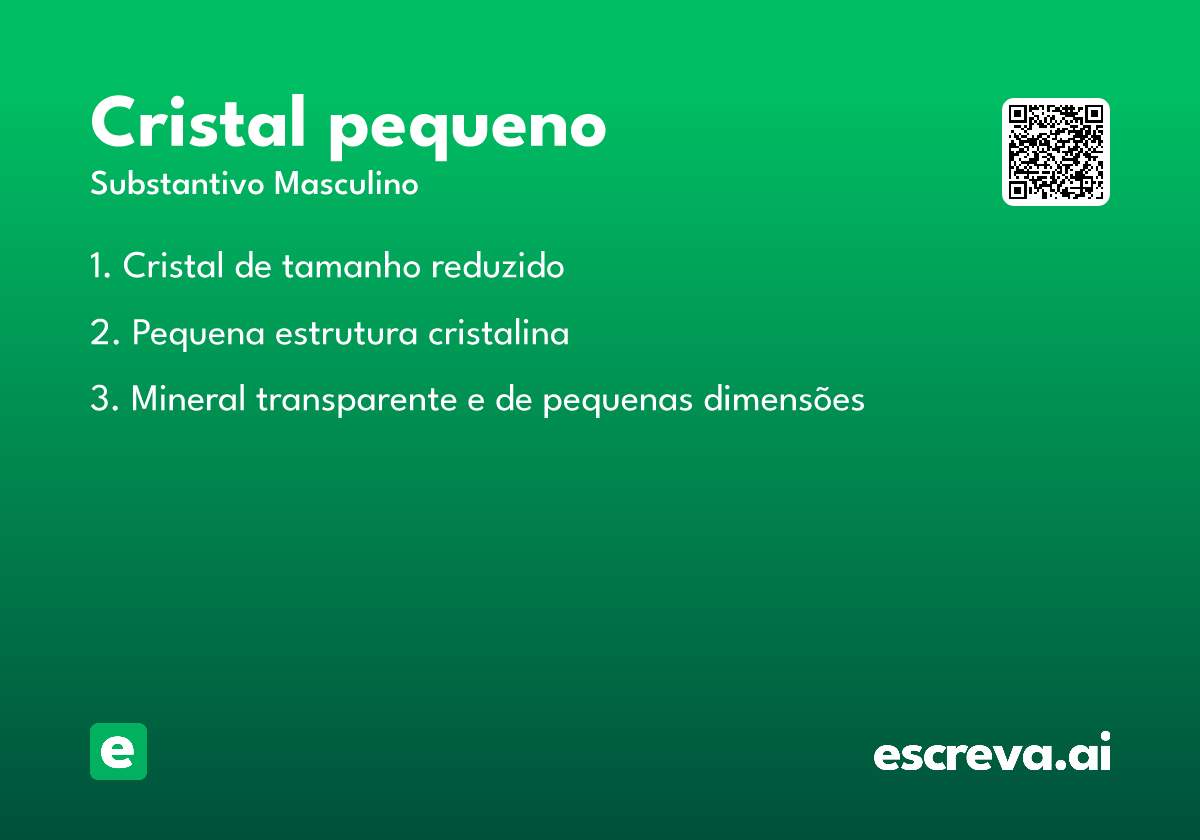 cristal pequeno