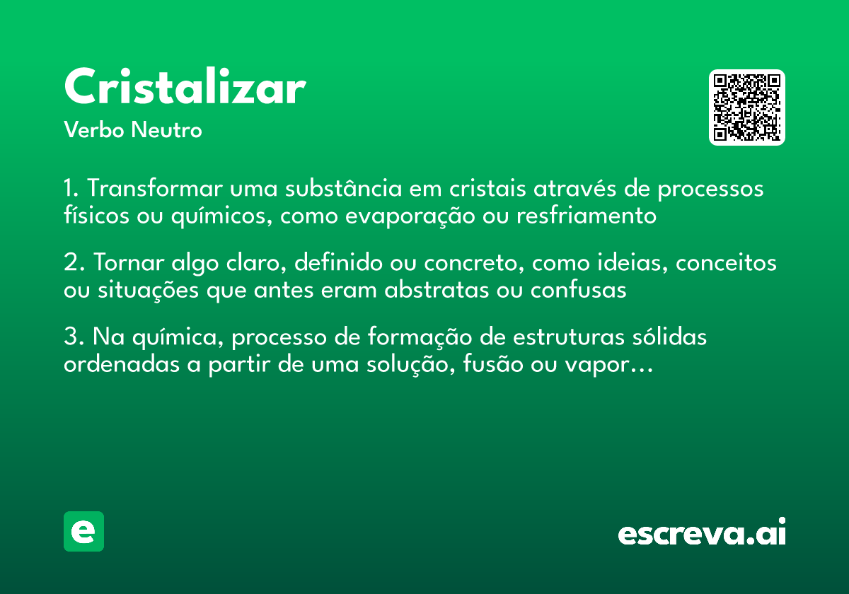 cristalizar