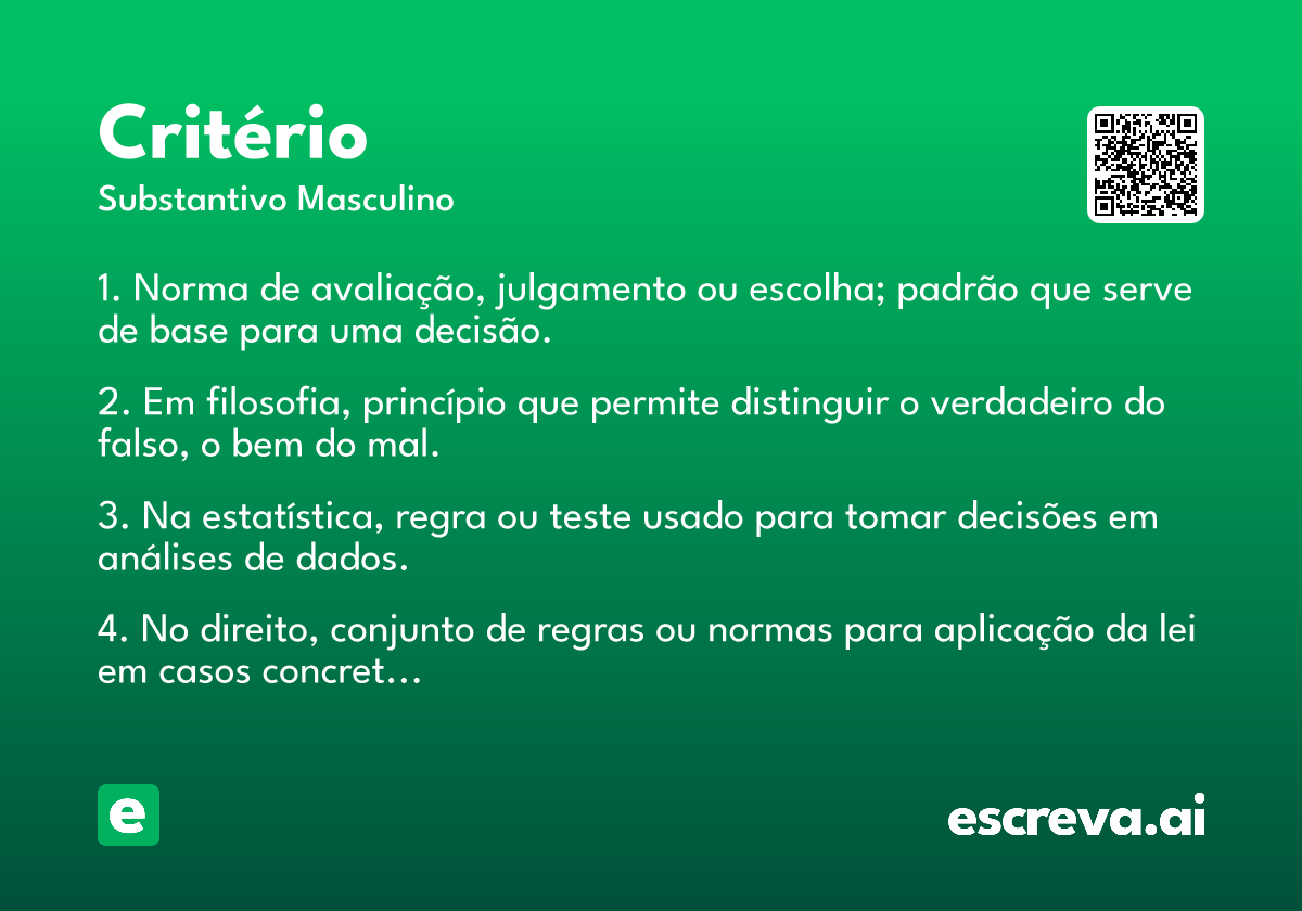 critério