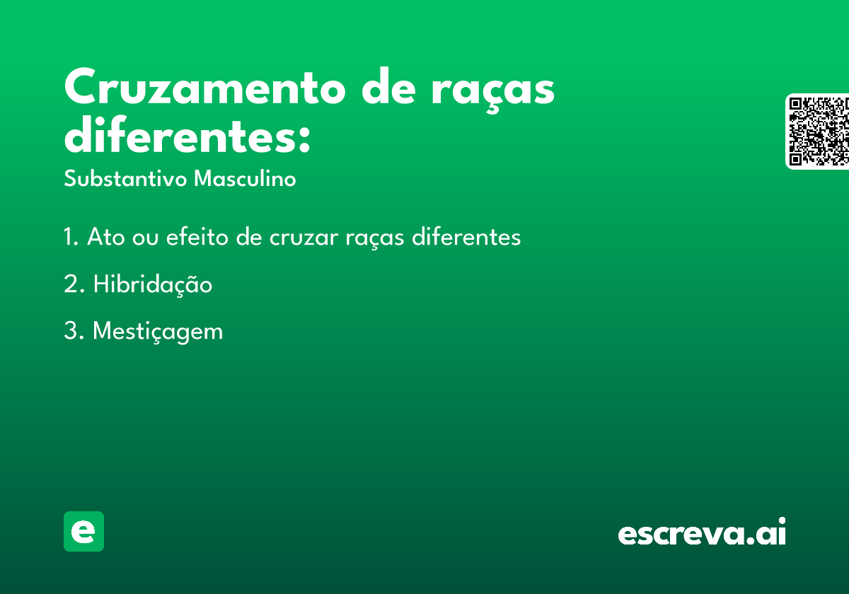 Cruzamento de raças diferentes:
