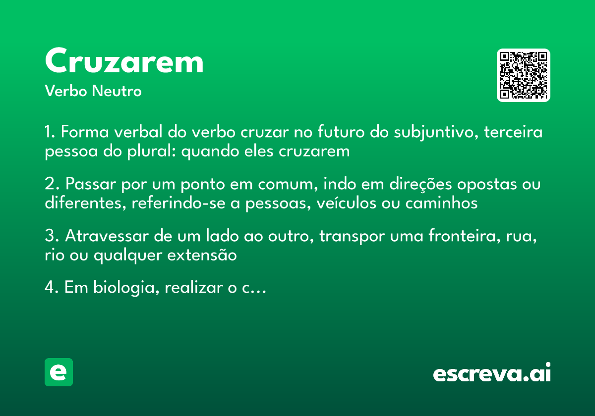 cruzarem