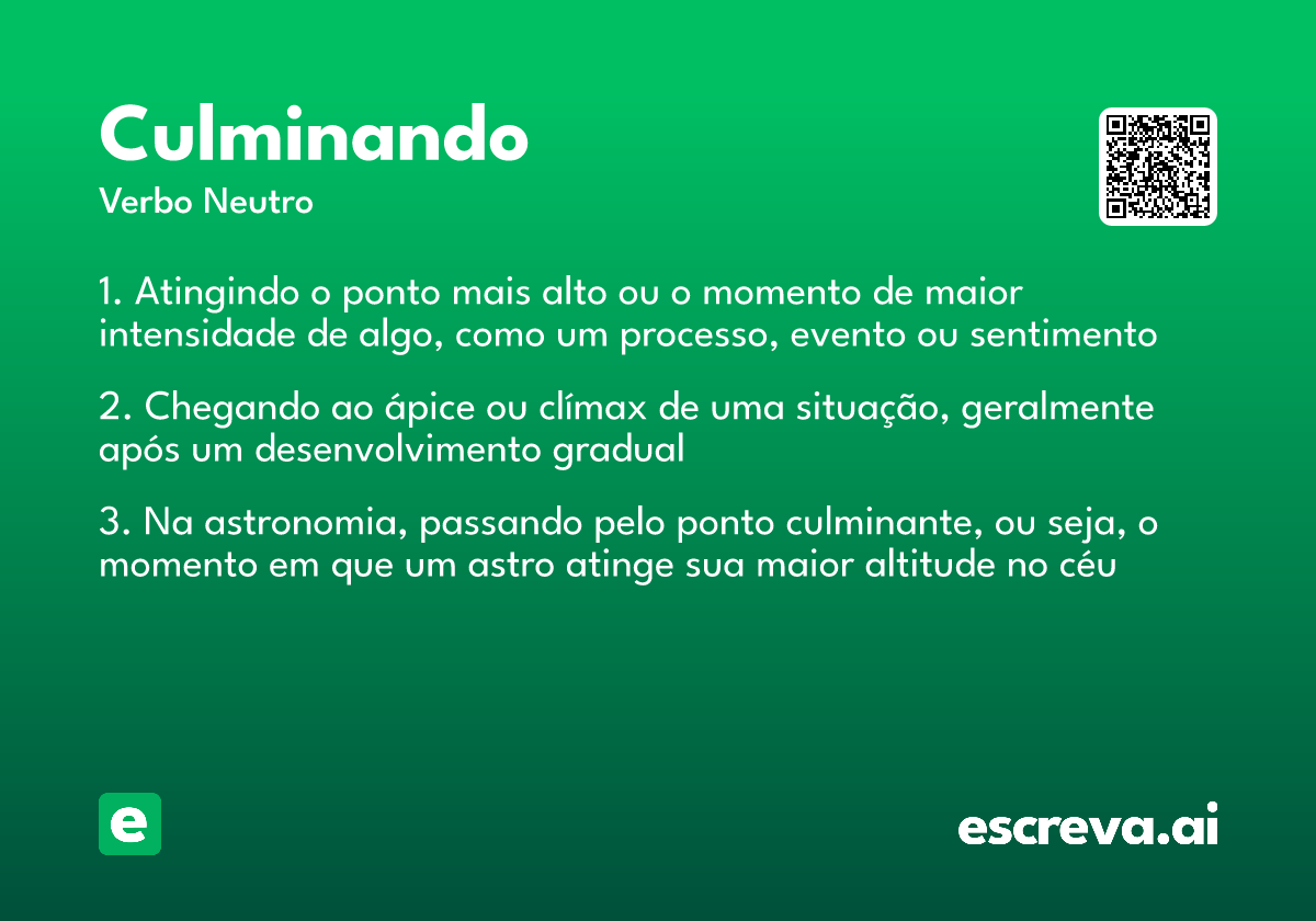 culminando