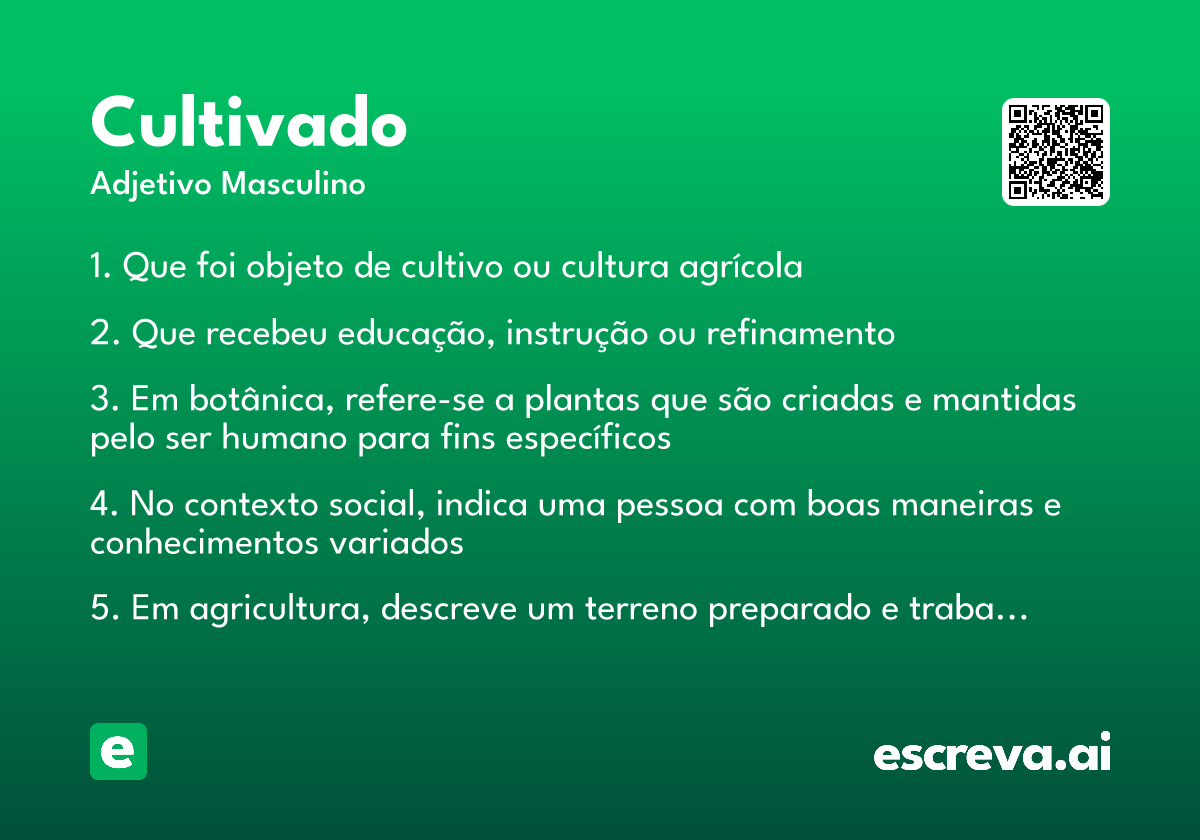 cultivado