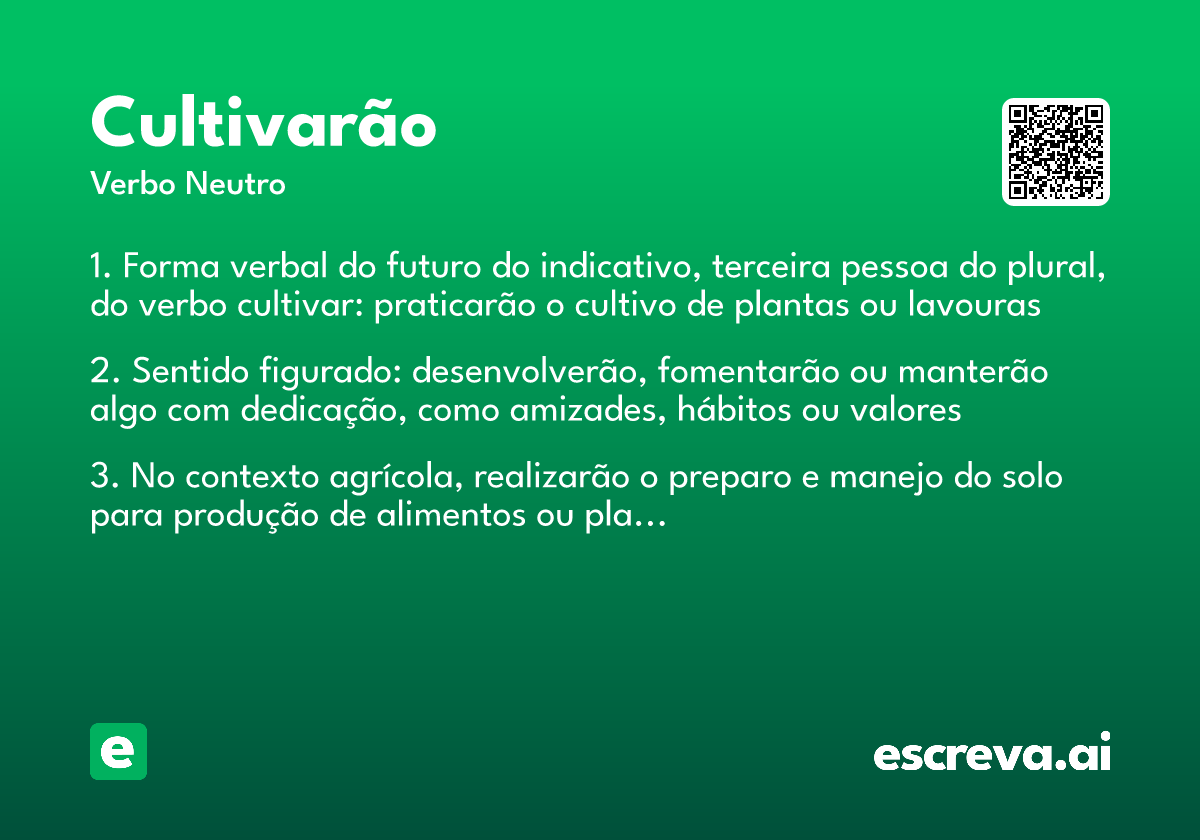 cultivarão