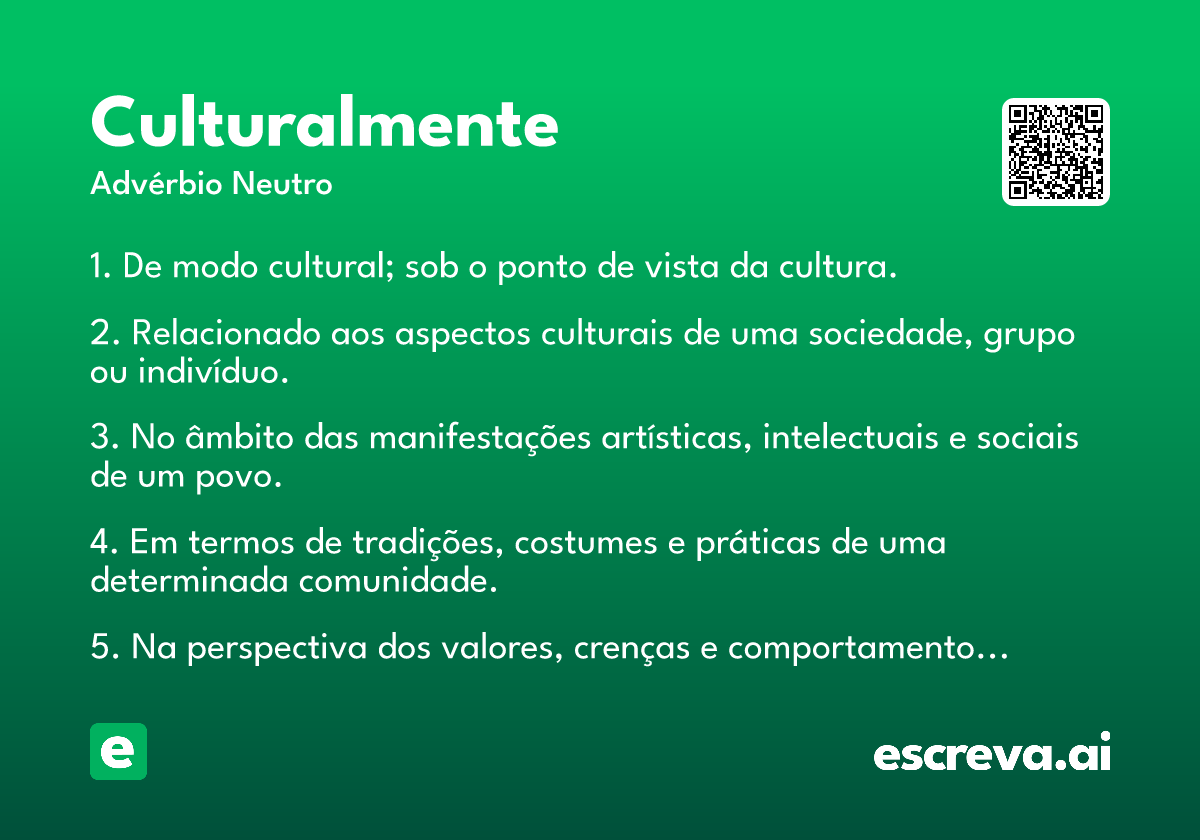 culturalmente
