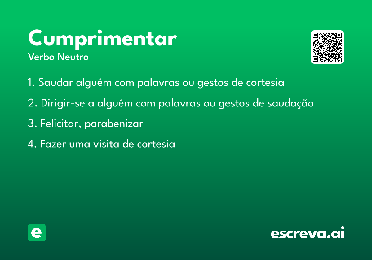 cumprimentar