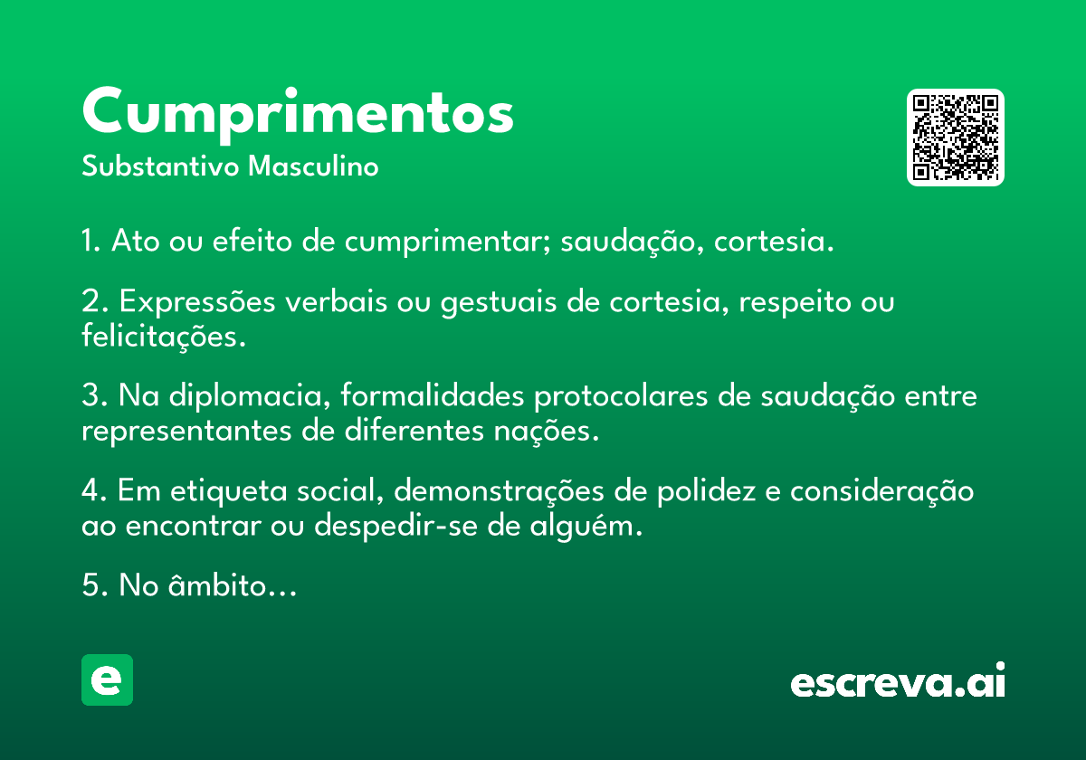 cumprimentos