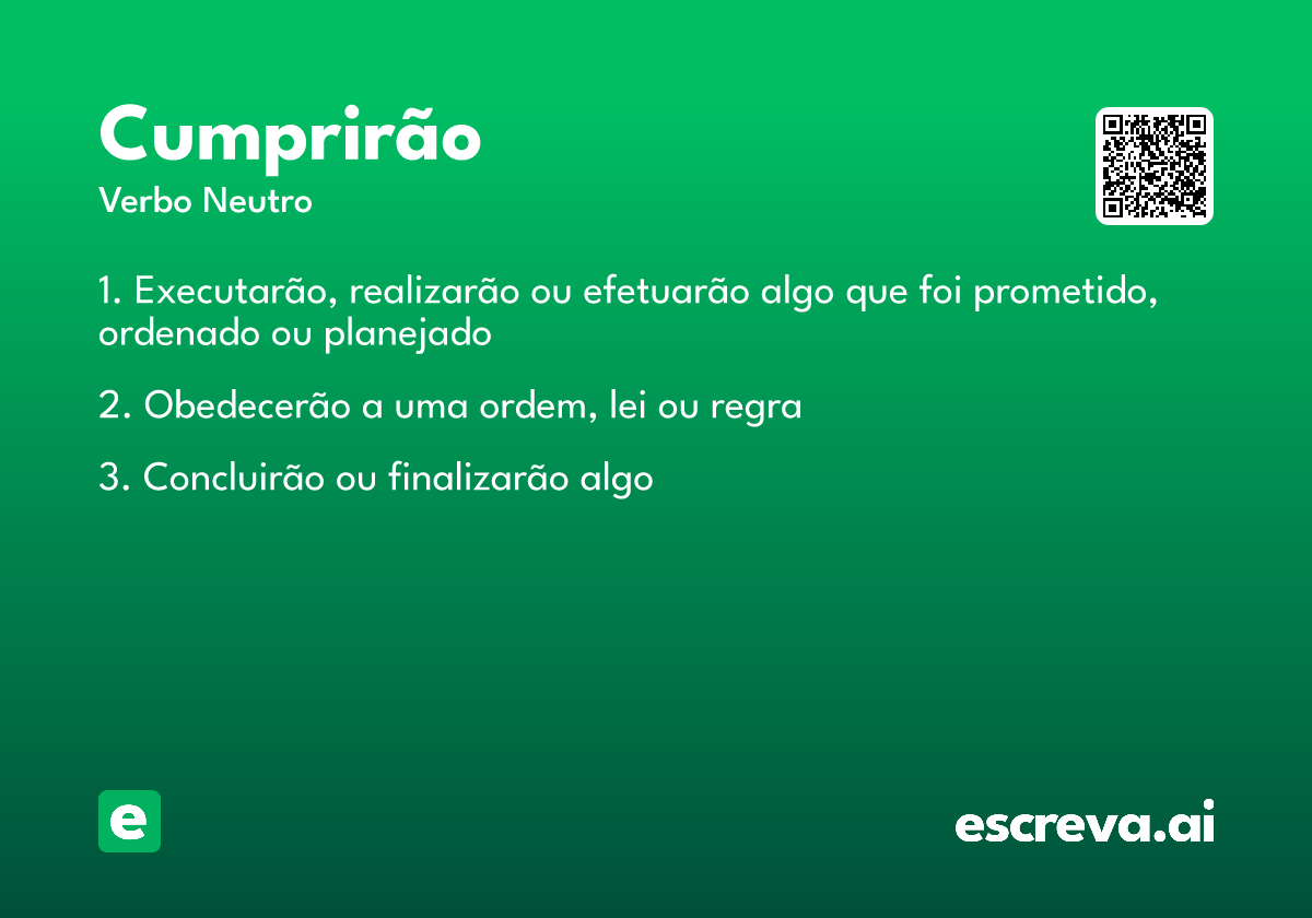 cumprirão