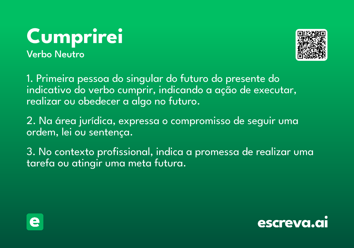 cumprirei