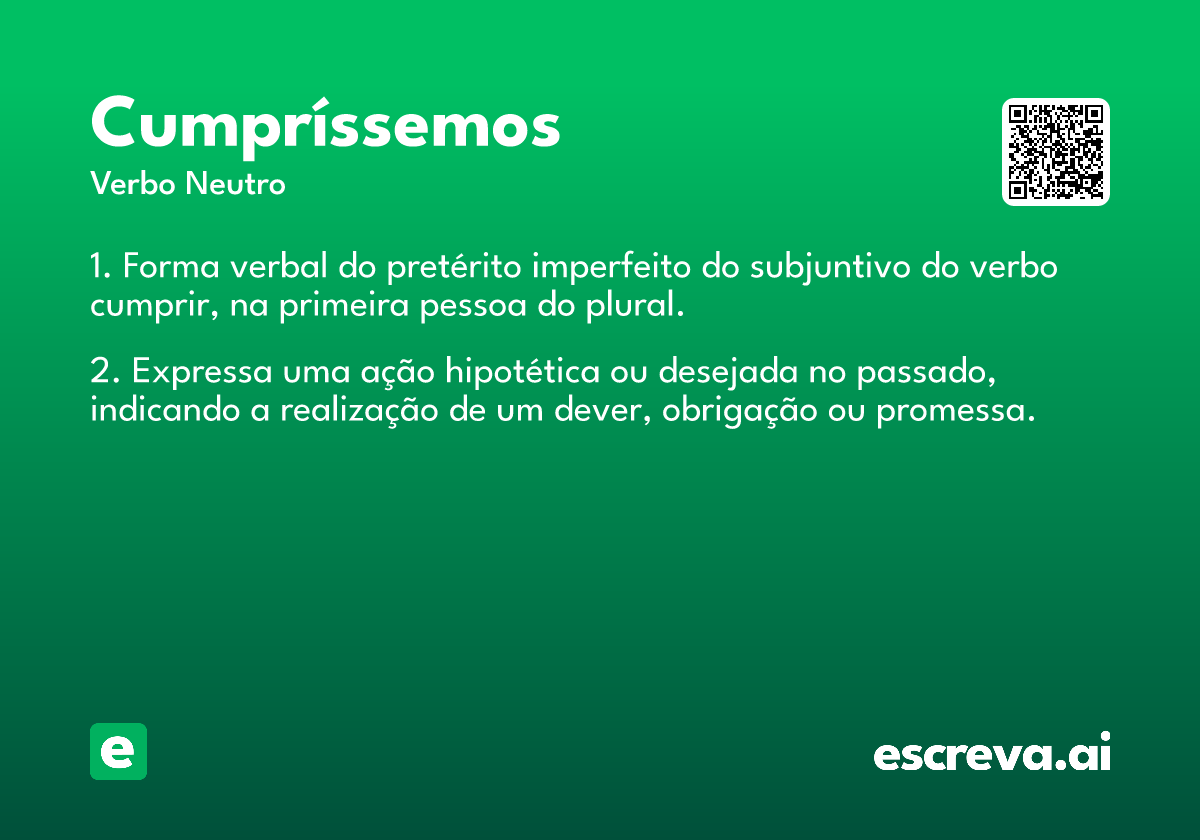cumpríssemos