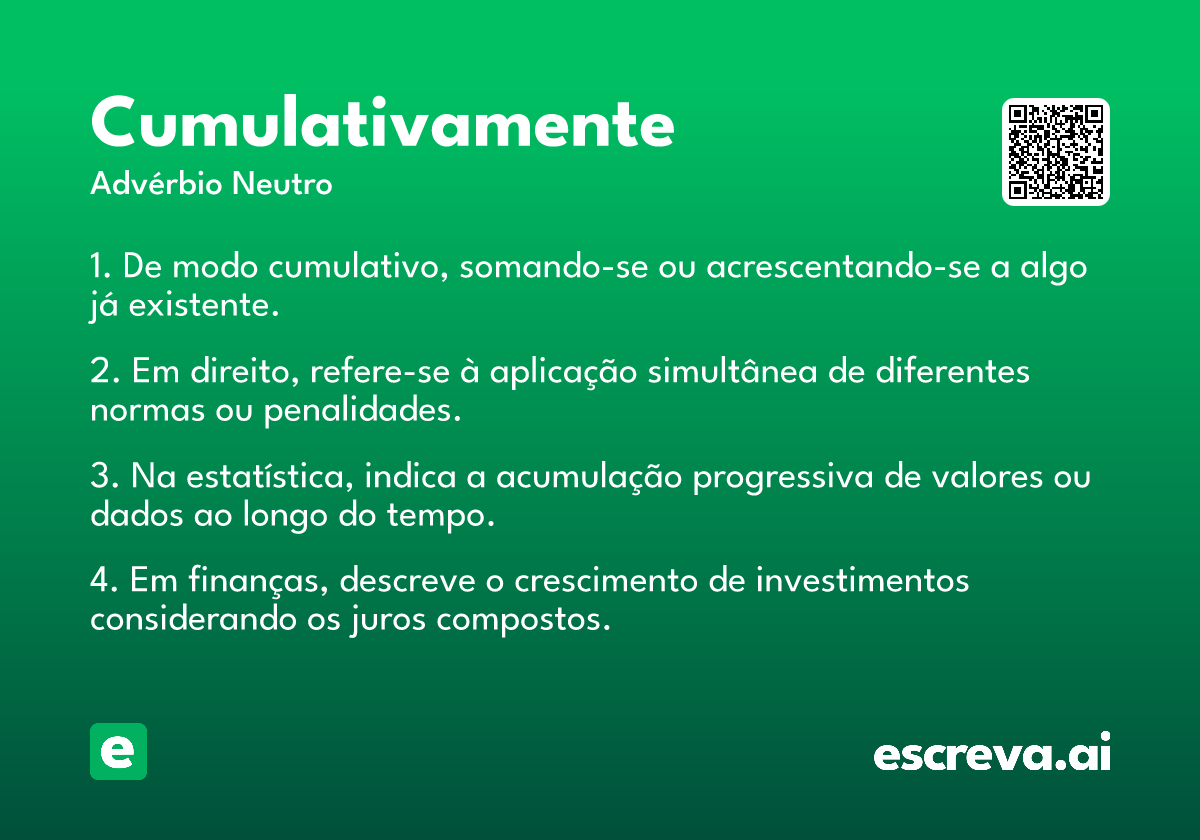 cumulativamente