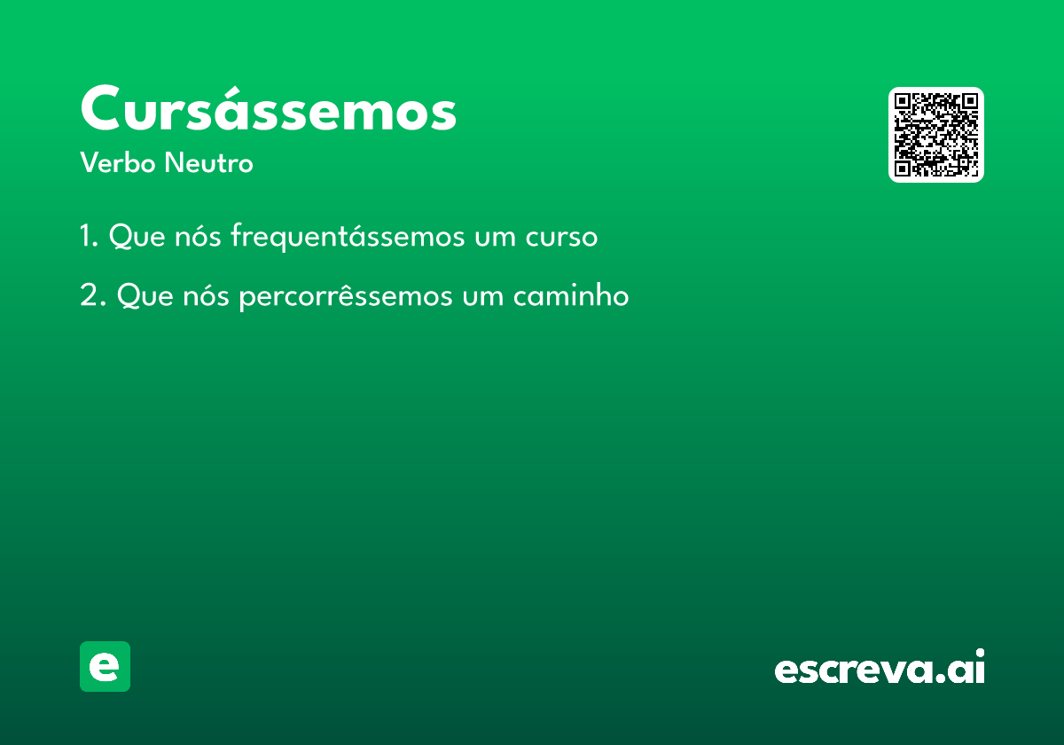 cursássemos