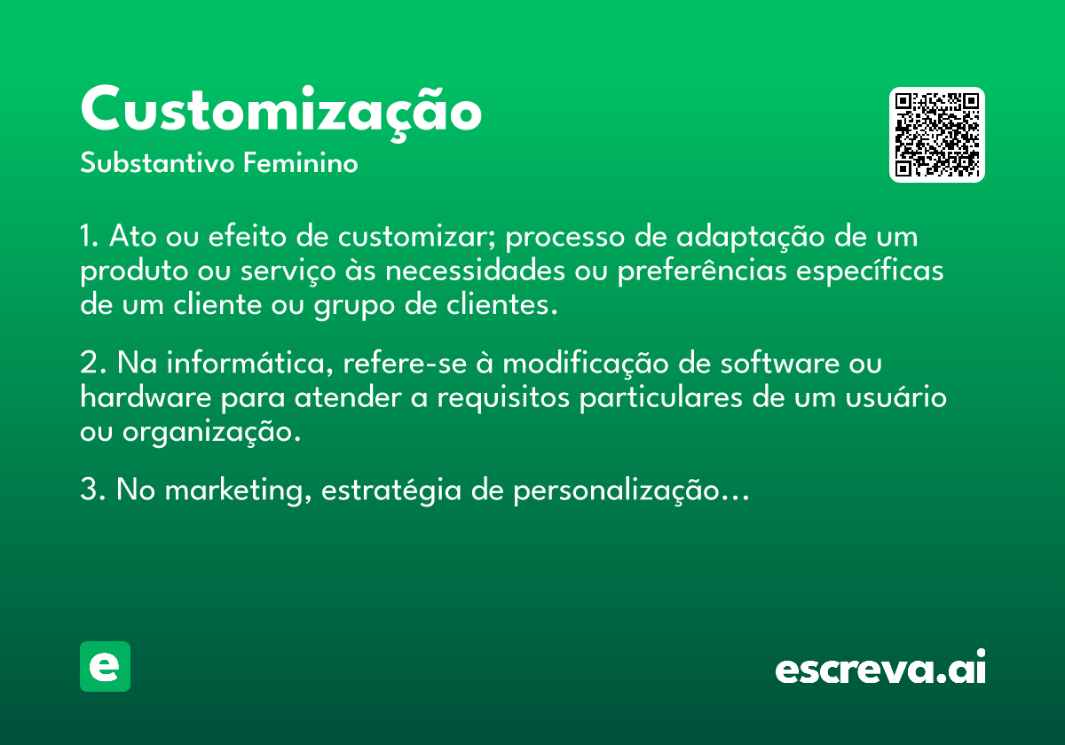 customização