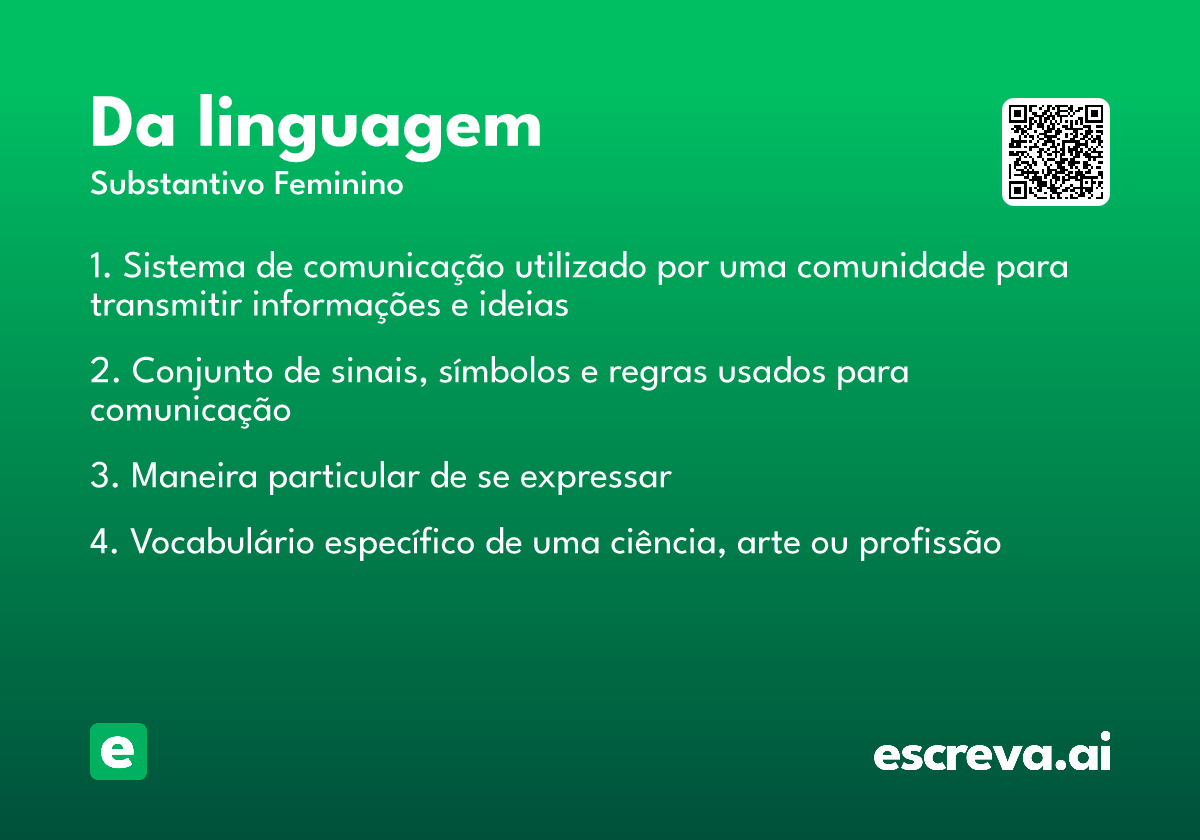 da linguagem