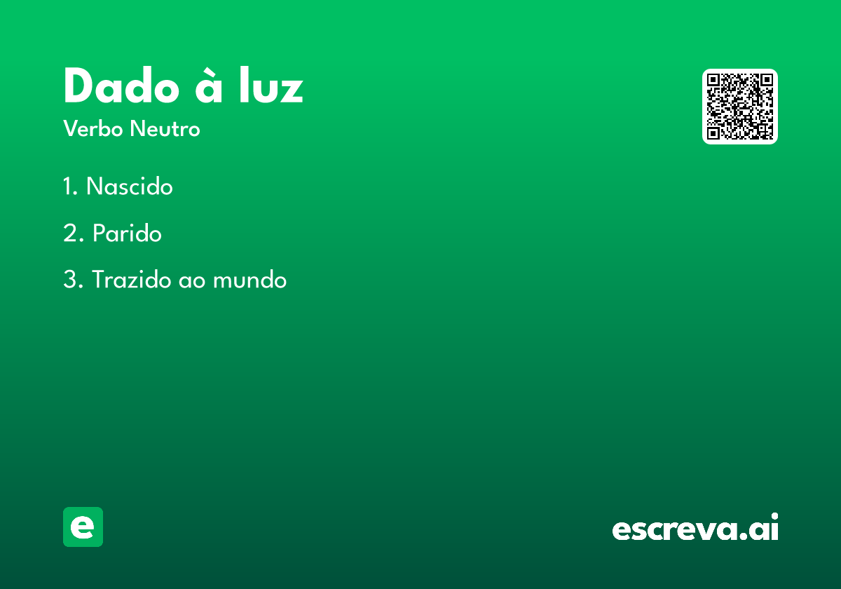 dado à luz