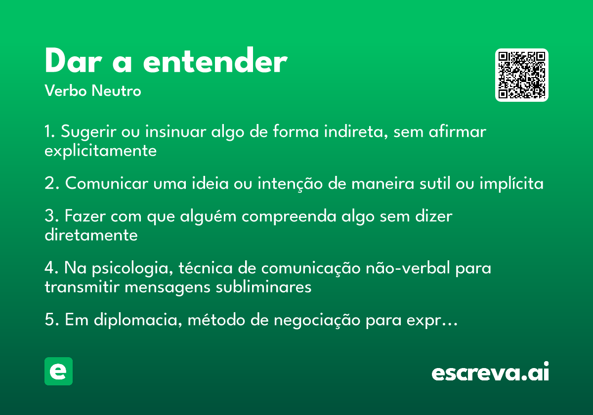 dar a entender