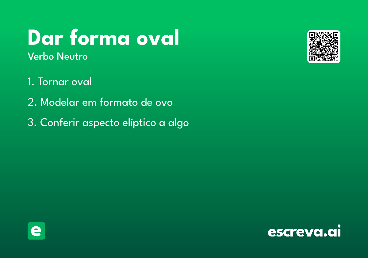 dar forma oval